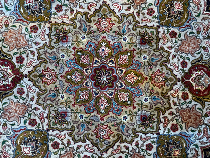 13’3”x20’2” Hand-Knotted 55 Raj Persian Tabriz Rug