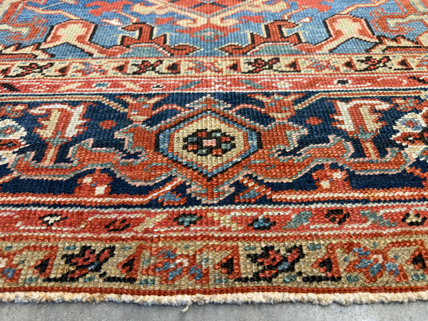 Hand-Knotted Persian Heriz Serapi Rug - 8’1”x10’5”