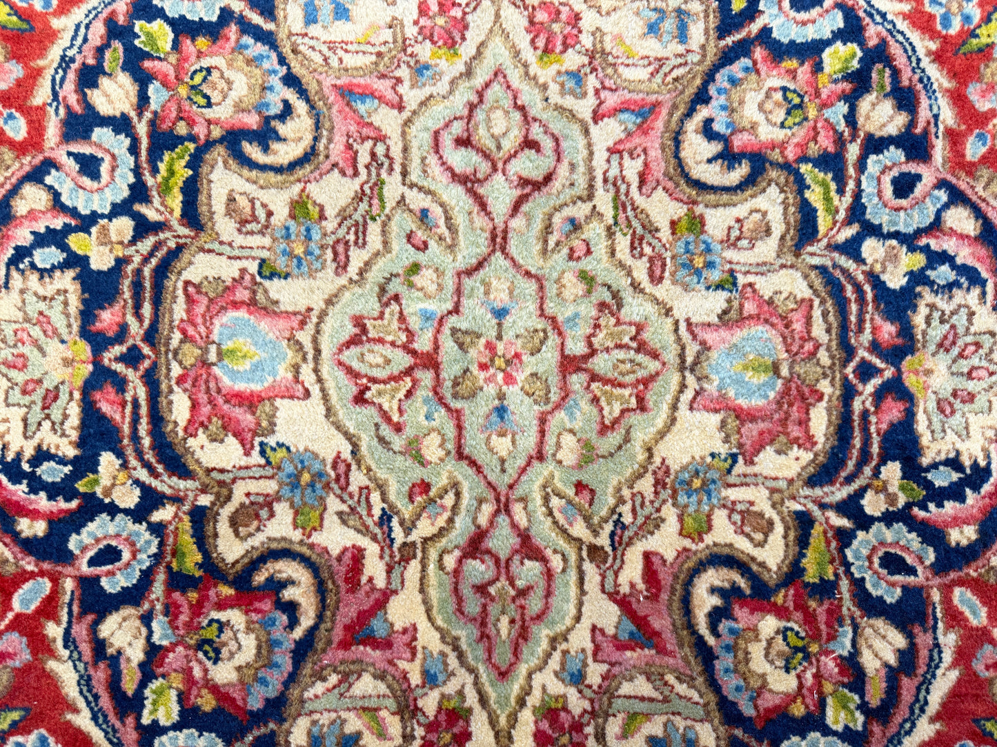 Antique Hand-Knotted Persian Kerman Rug - 9’11”x13’4”