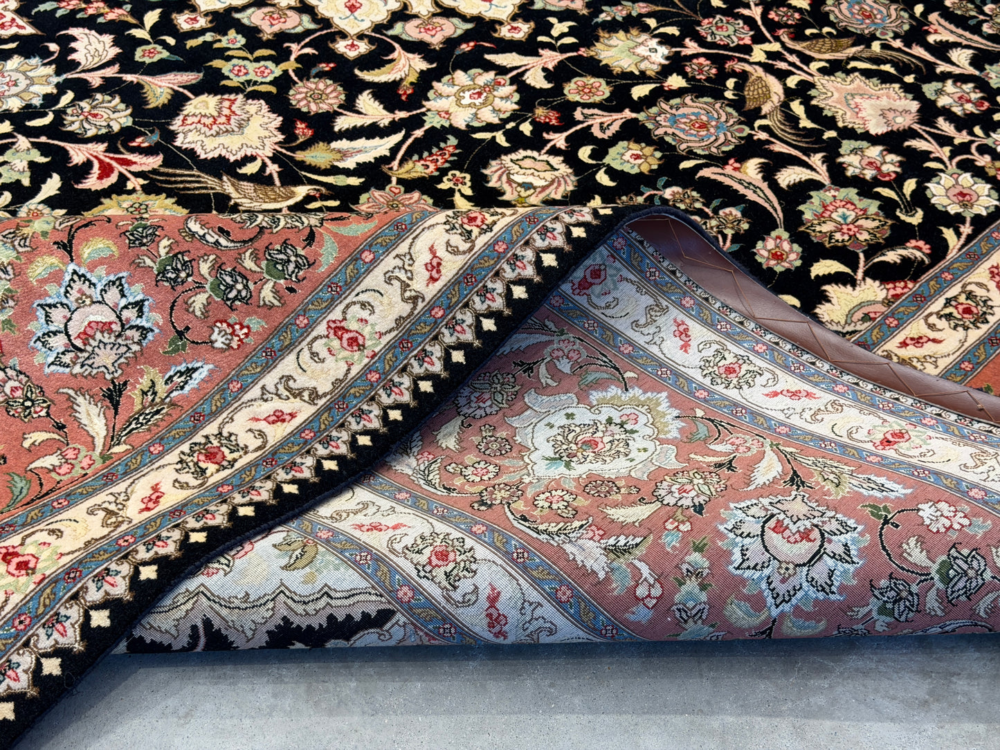 Hand-Knotted 60 Raj Persian Tabriz Rug - 10’x12’9”