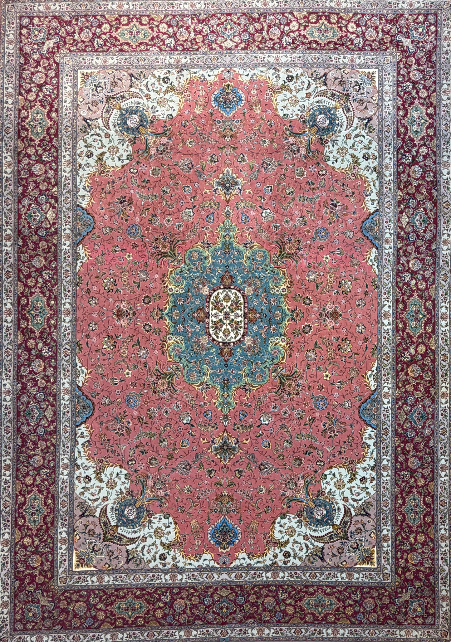 8’2”x11’8” Hand-Knotted 80 Raj Persian Tabriz Rug - Signed