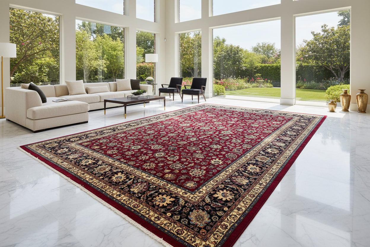 Hand-Knotted Persian Mashad Rug - Signed Hashemi - 9’11”x13’