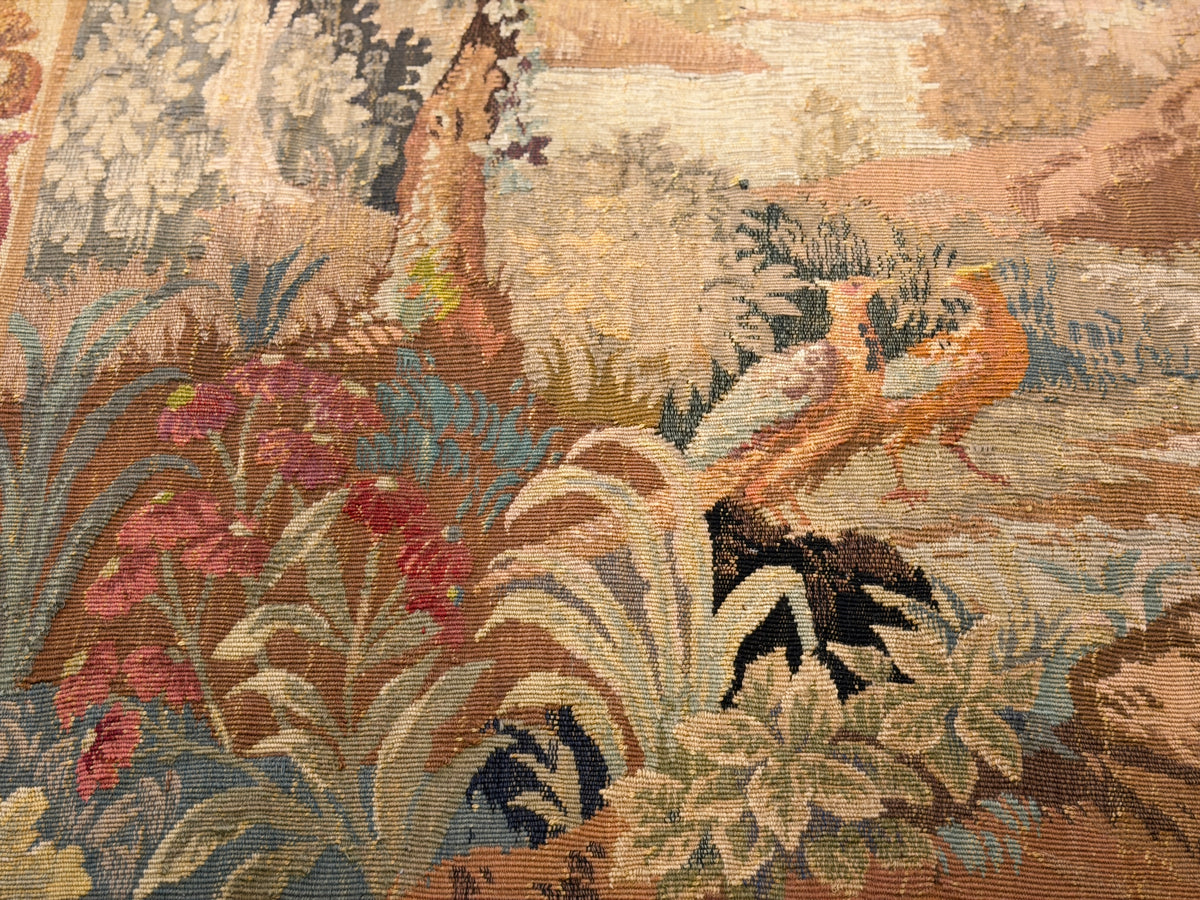 Antique Handmade French Tapestry - 4'4”x6'11”