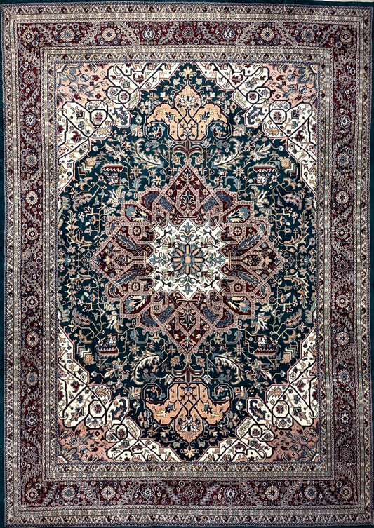 9’9”x13’10” Hand-Knotted Wool IndoHeriz Area Rug