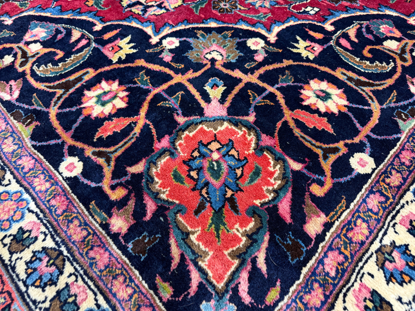 Hand-Knotted Persian Mashad Rug - 10’1”x12’10”