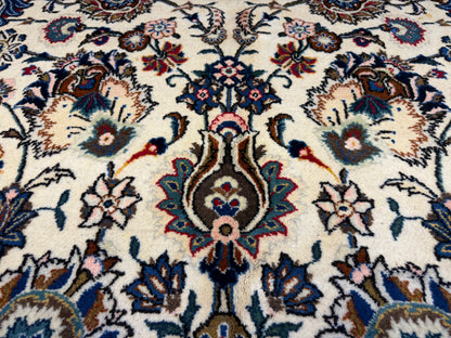10'5"x13'8" Hand-Knotted Wool All-over Kashan Persian Rug