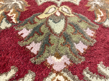 8’ Diameter Hand-Knotted Wool Indian Round Oriental Rug - 8x8 Handmade Carpet