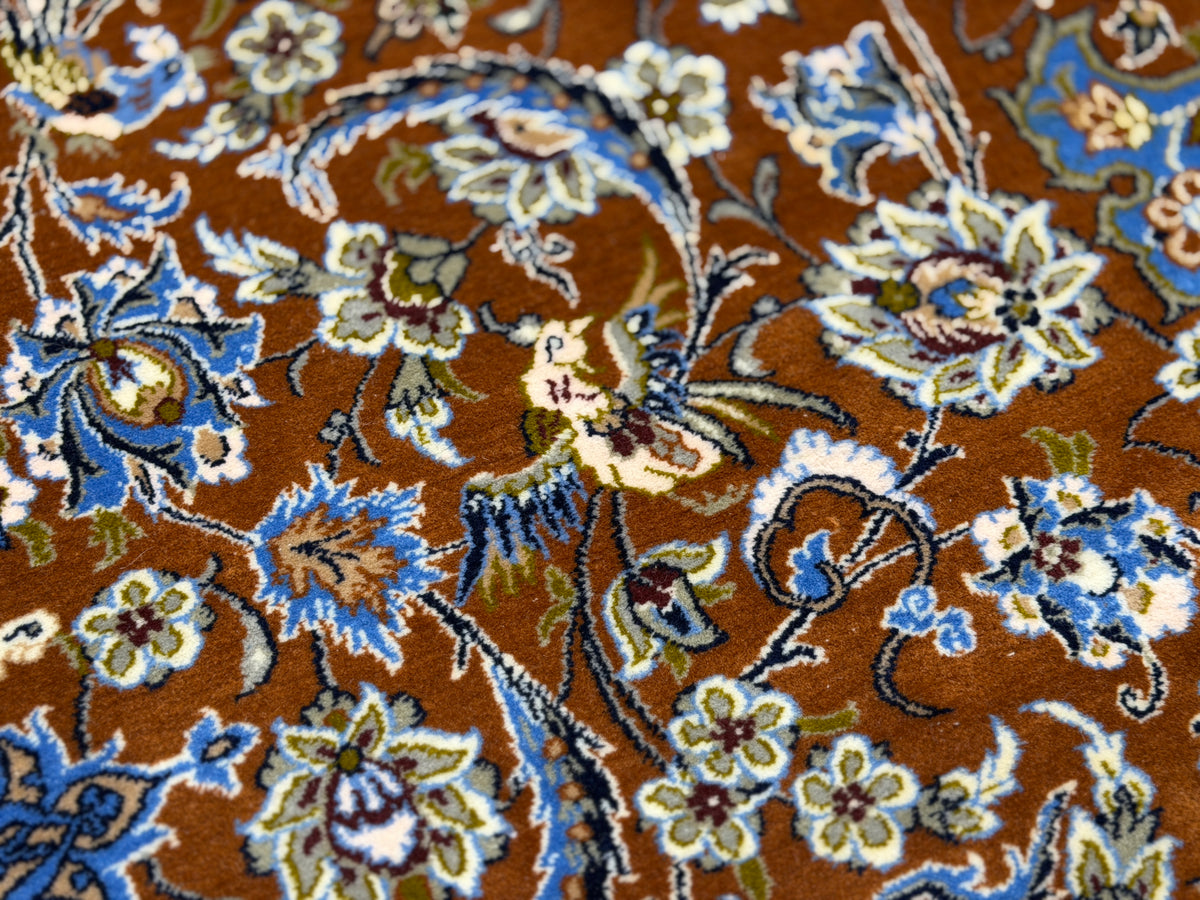Hand-Knotted Persian Isfahan Rug - Garden of Birds - 6’10”x9’10”