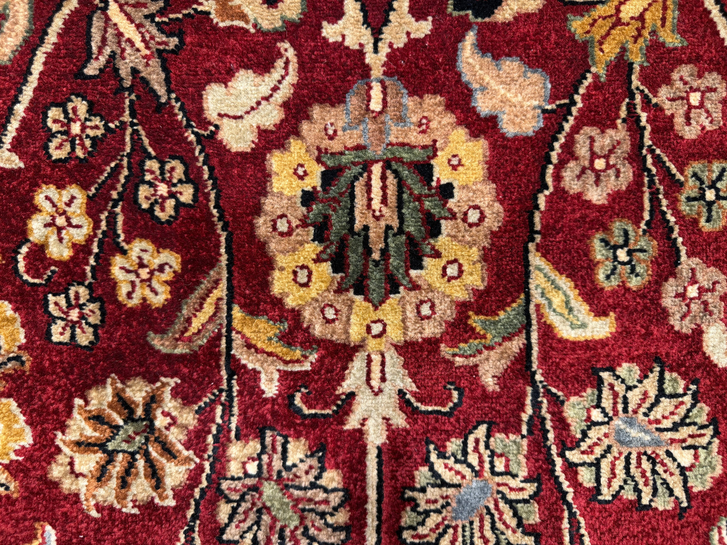 8’9”x12’3” Hand-Knotted Very Fine Wool Agra Area Rug 50 Raj