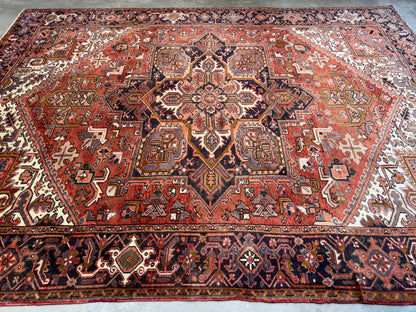Hand-Knotted Persian Heriz Rug - 8’3”x11’2”
