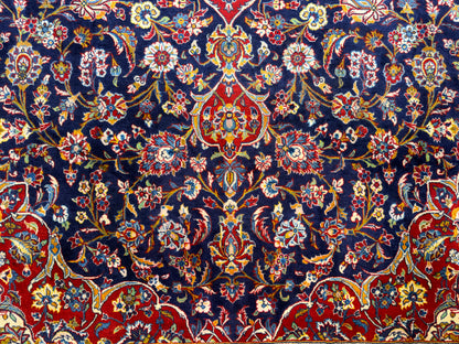 Hand-Knotted Persian Kashan Rug - 9’7”x13’3”
