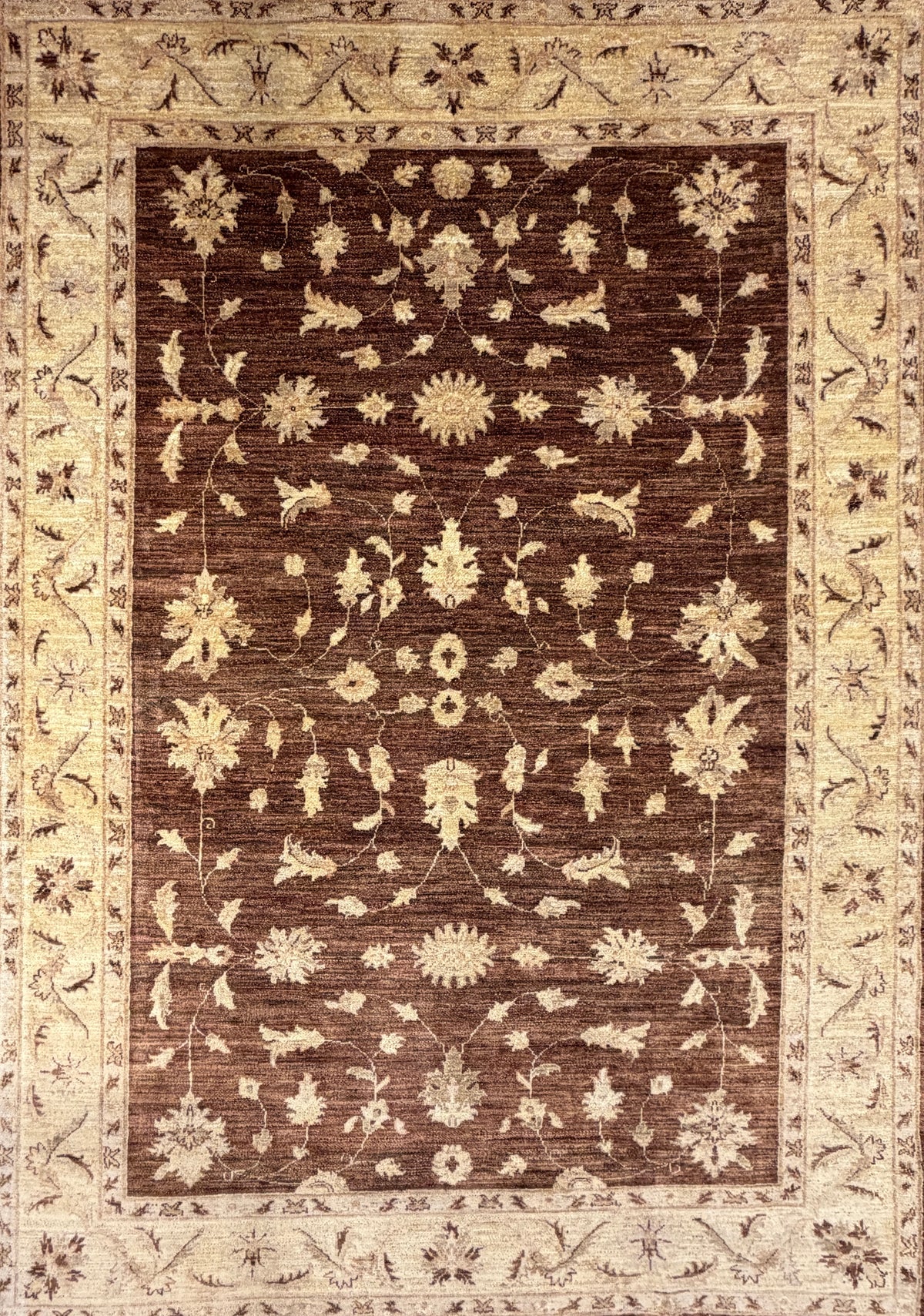 Hand-Knotted Pishawar Rug - 6'7"x9'5"