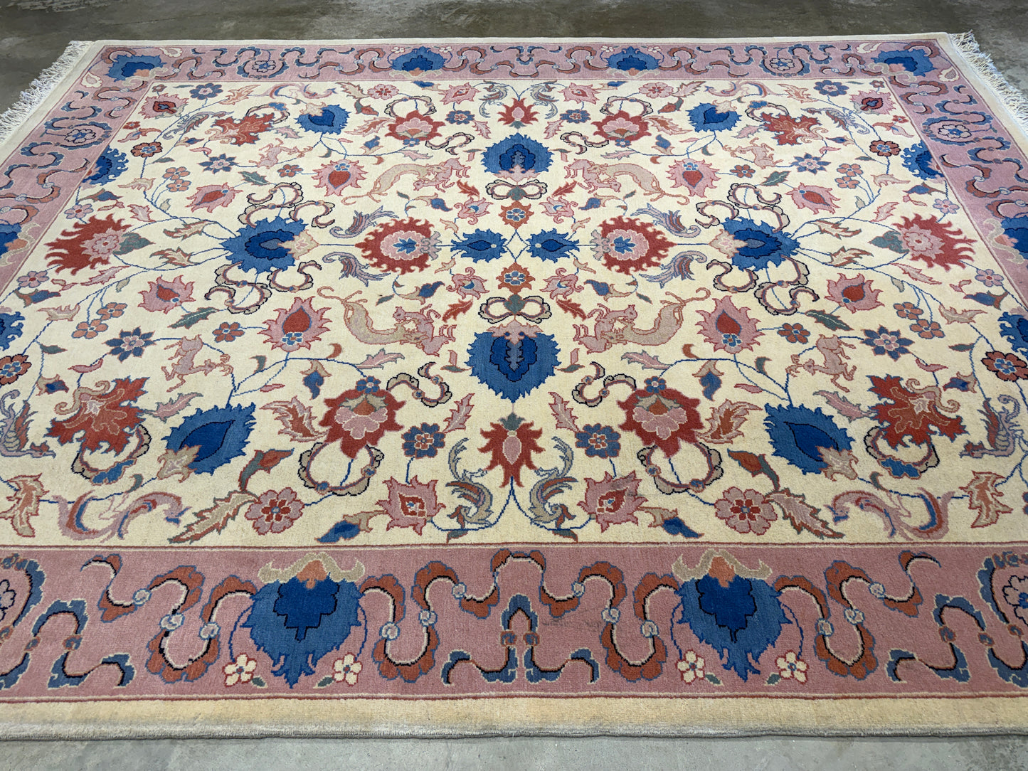 7’10”x10’2” Hand-Knotted Wool Tabriz Romanian Area Rug
