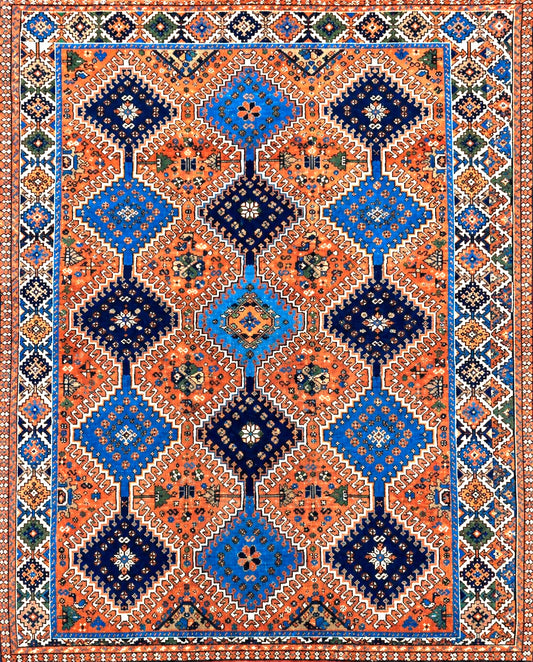 Hand-Knotted Persian Yalameh Rug - 2'4"x4'9"