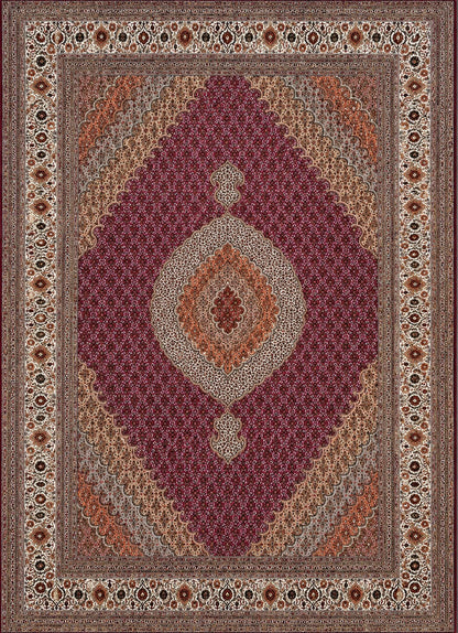 Hand-Knotted Persian Tabriz Mahi Rug - 8'2"x11'10"