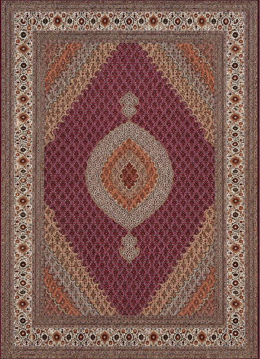 Hand-Knotted Persian Tabriz Mahi Rug - 8'2"x11'10"