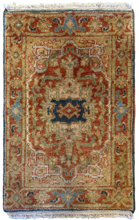 Hand-Knotted IndoHeriz Rug - 2’x3’