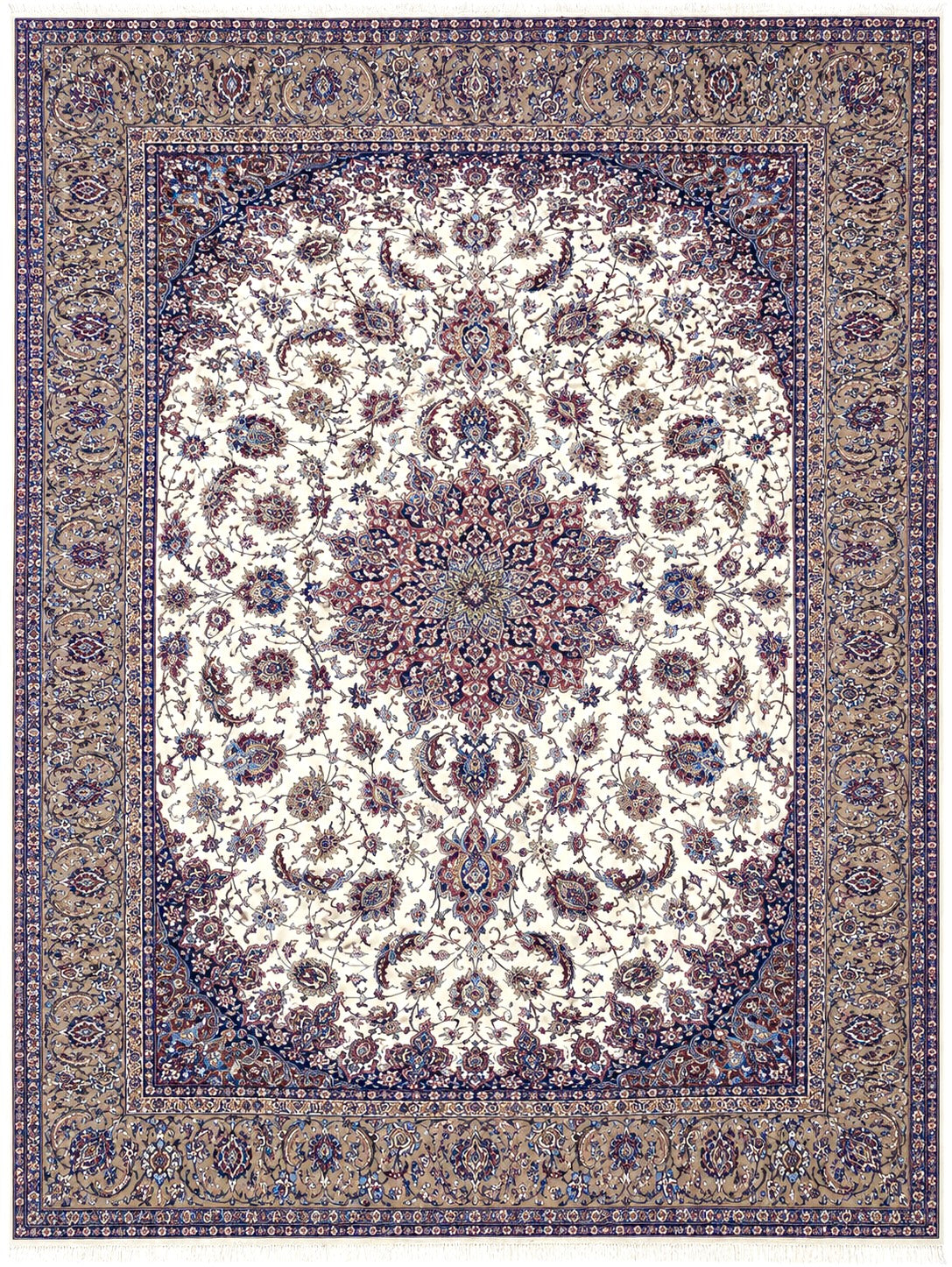 Hand-knotted  Persian Isfahan Rug - Signed Enteshari - 8'6"x12'1"