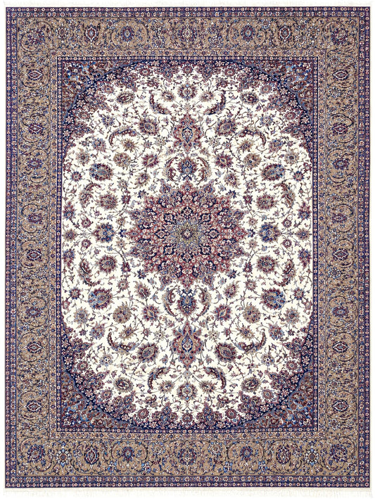 Hand-knotted  Persian Isfahan Rug - Signed Enteshari - 8'6"x12'1"
