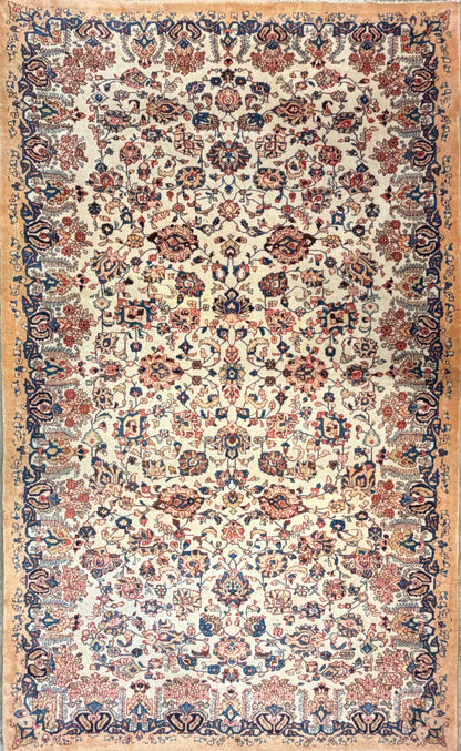 Hand-Knotted Antique Persian Kerman Rug - 7’x11’10”