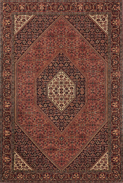 Hand-Knotted Persian Bidjar Rug - 3'7"x5'9"
