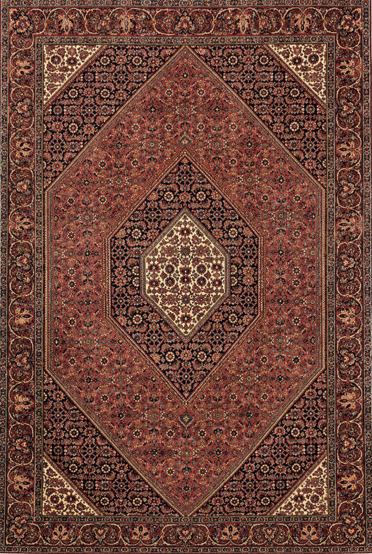 Hand-Knotted Persian Bidjar Rug - 3'7"x5'9"