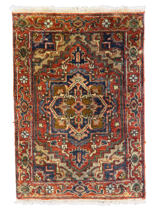 Hand-Knotted IndoHeriz Rug - 2’x3’