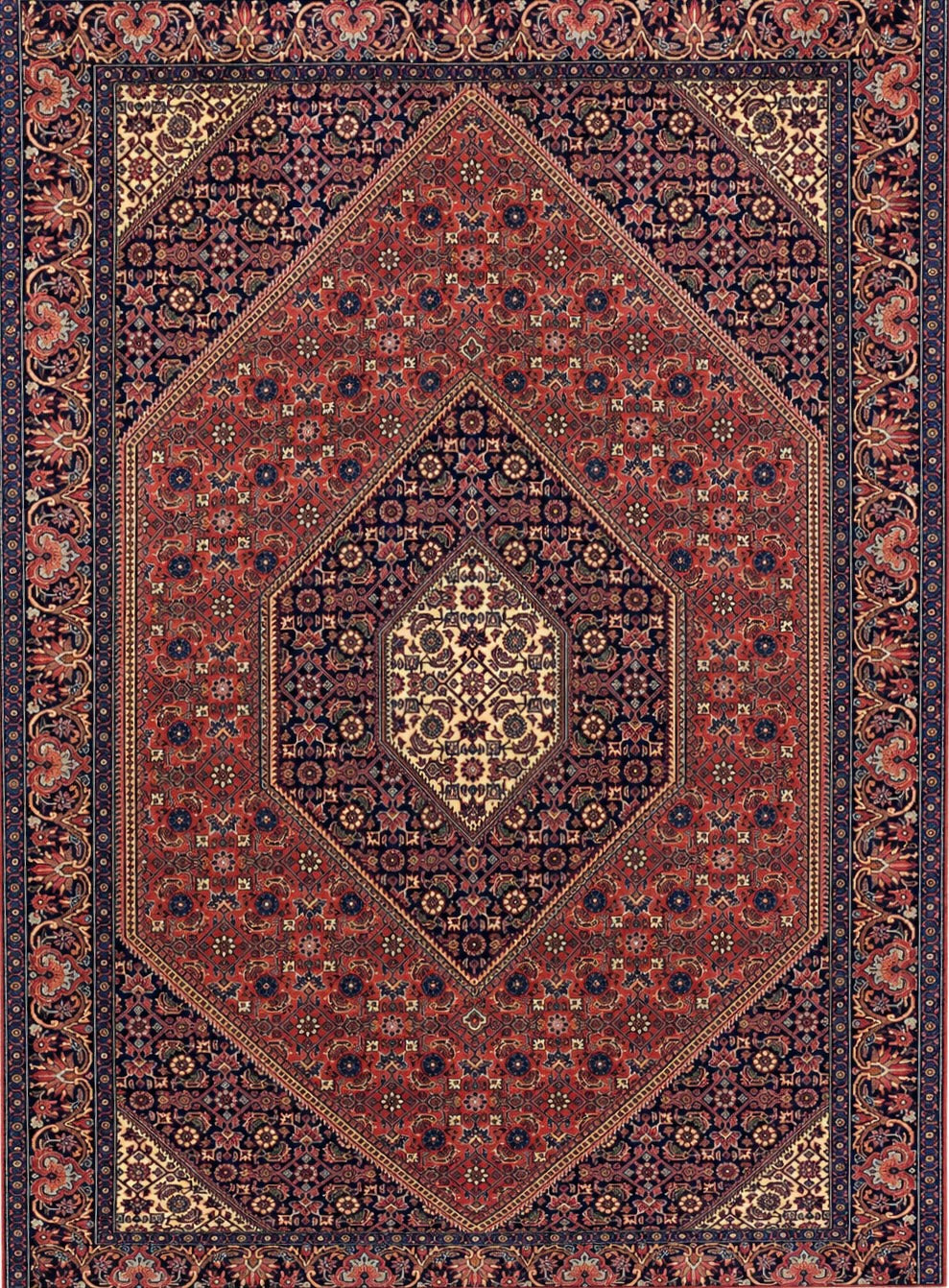 Hand-Knotted Persian Bidjar Rug - 3'8"x5'8"