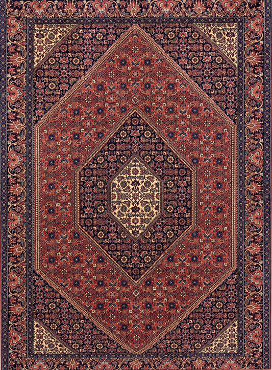 Hand-Knotted Persian Bidjar Rug - 3'8"x5'8"