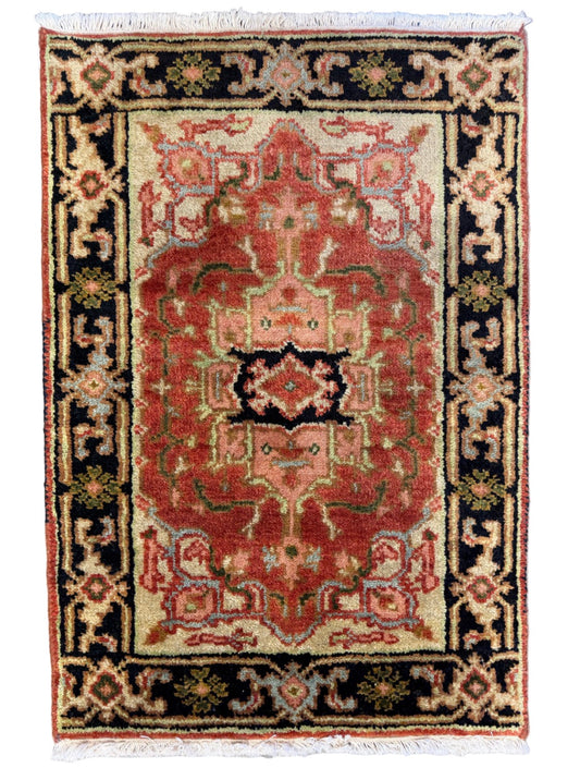 Hand-Knotted IndoHeriz Rug - 2’x3’