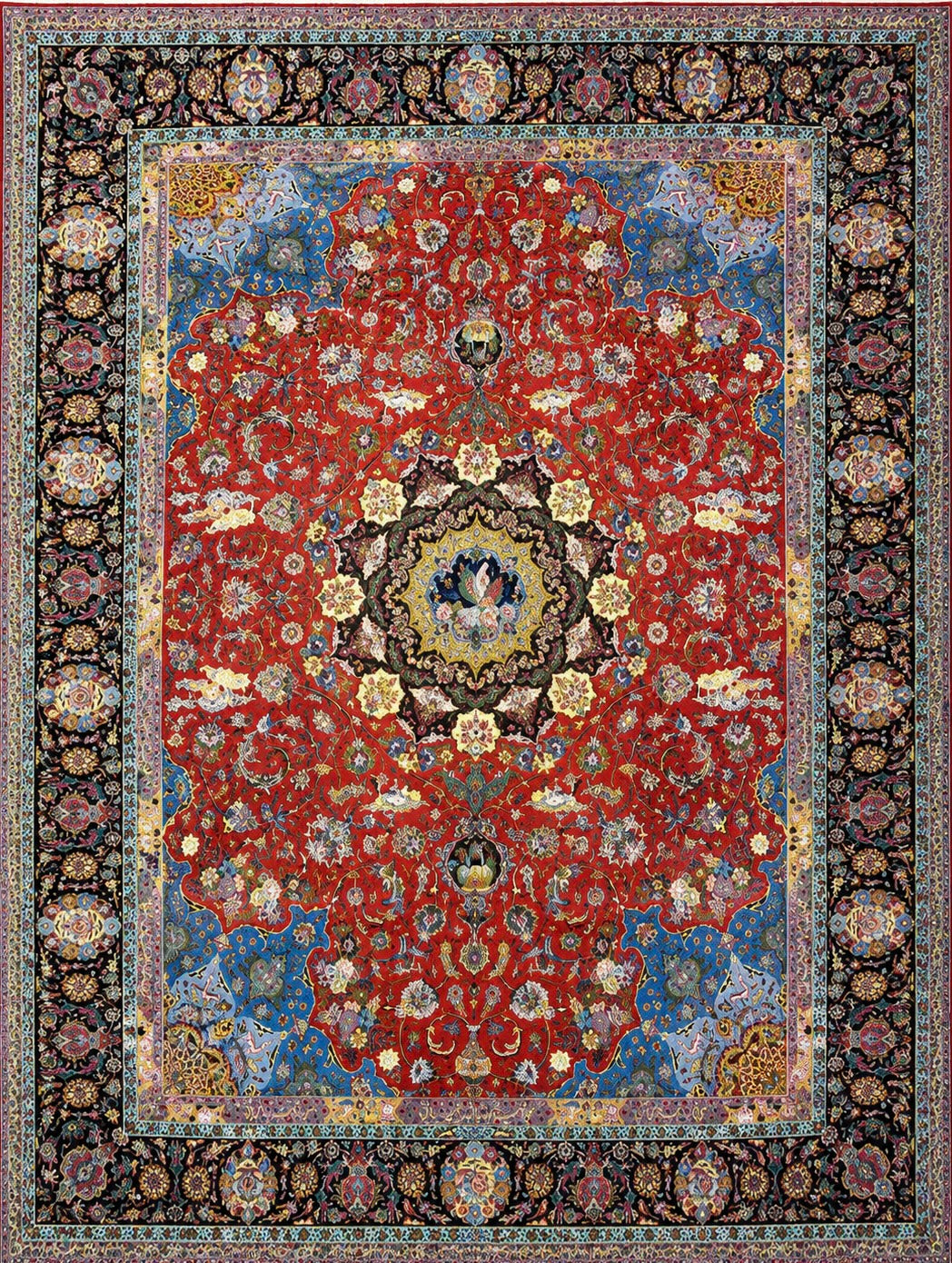 Hand-Knotted Persian Tabriz Rug - 10’9”x14’8”