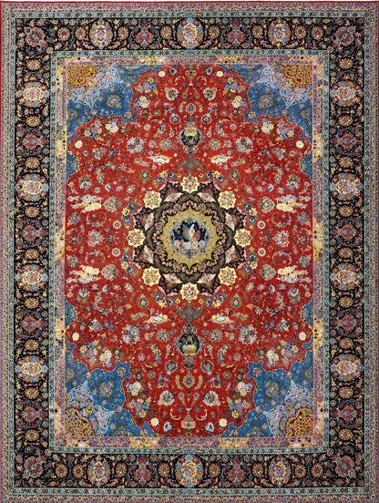 Hand-Knotted Persian Tabriz Rug - 10’9”x14’8”