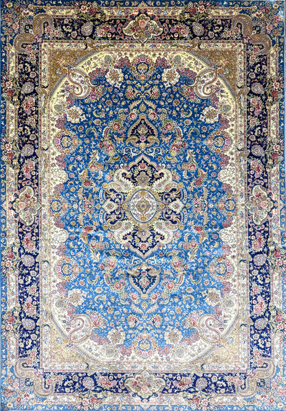Hand-Knotted 100% Silk SinoPersian Rug - 6'x9'