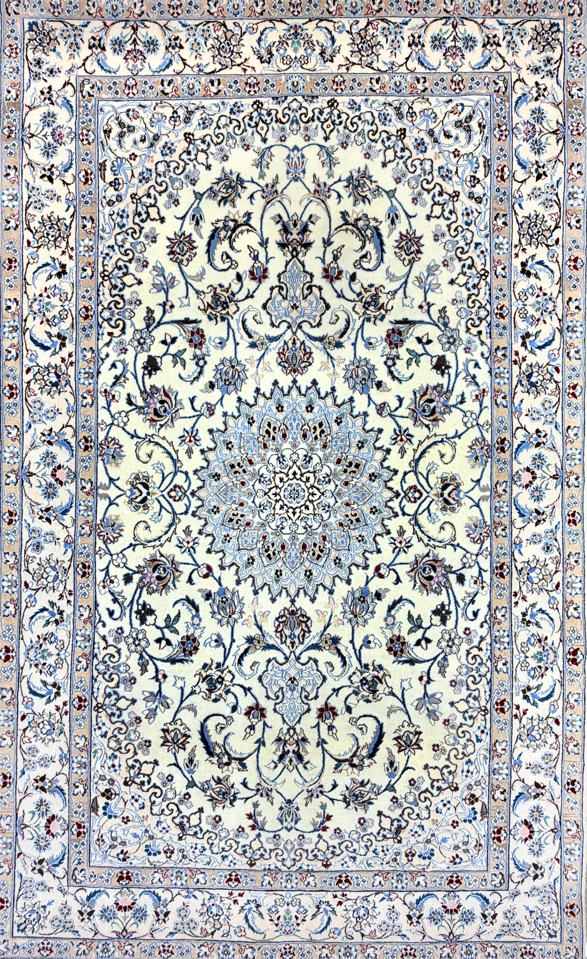 Hand-Knotted 6 La Persian Nain Rug - 4'x6'6"
