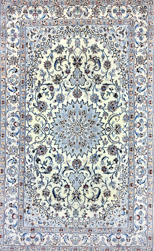 Hand-Knotted 6 La Persian Nain Rug - 4'x6'6"