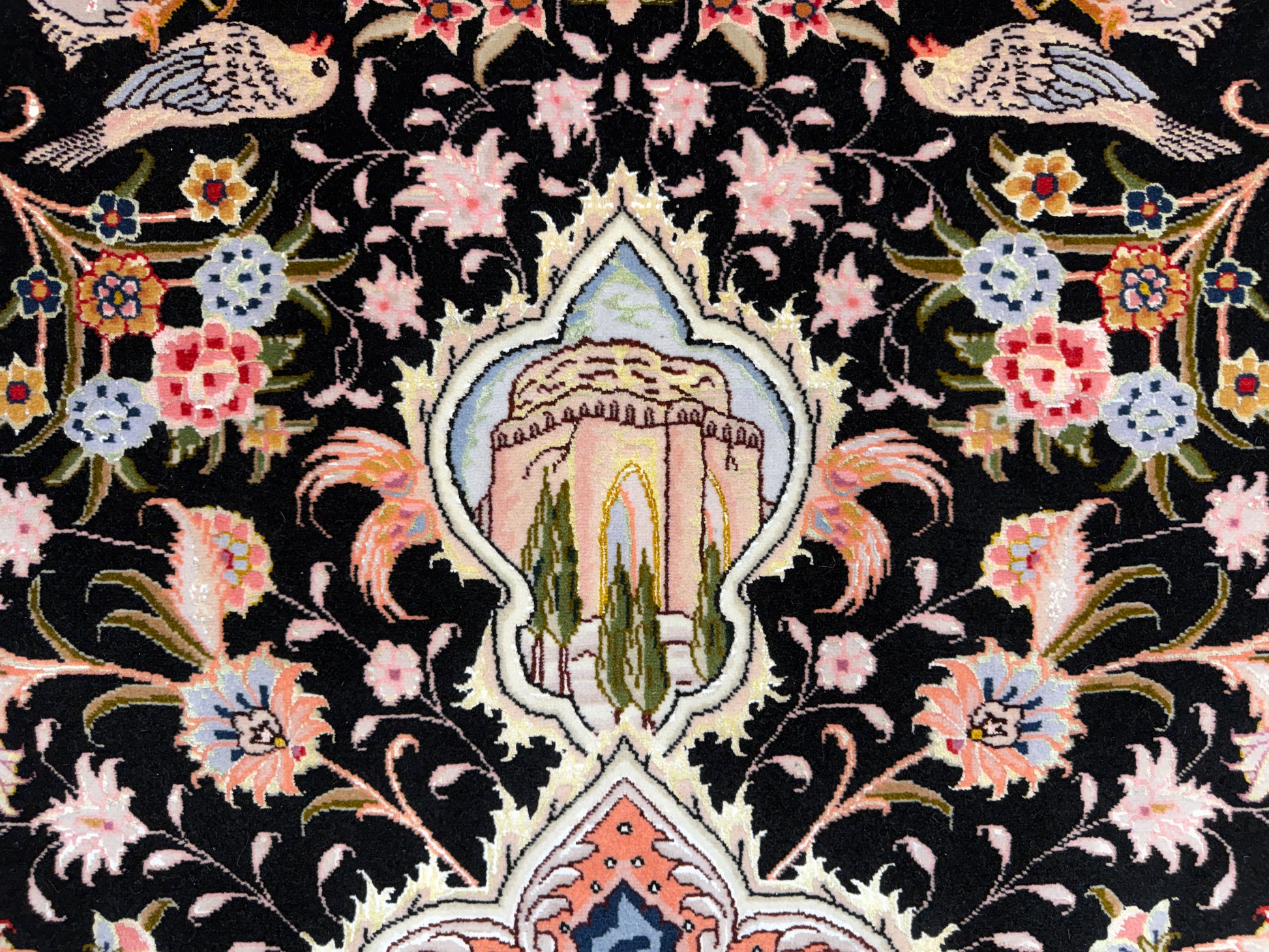 Hand-Knotted-60-Raj-Persian-Tabriz-Rug-6x10-7x10