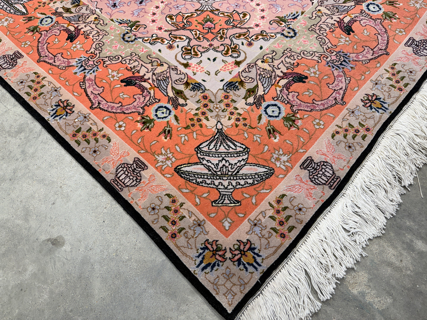Hand-Knotted-60-Raj-Persian-Tabriz-Rug-6x10-7x10