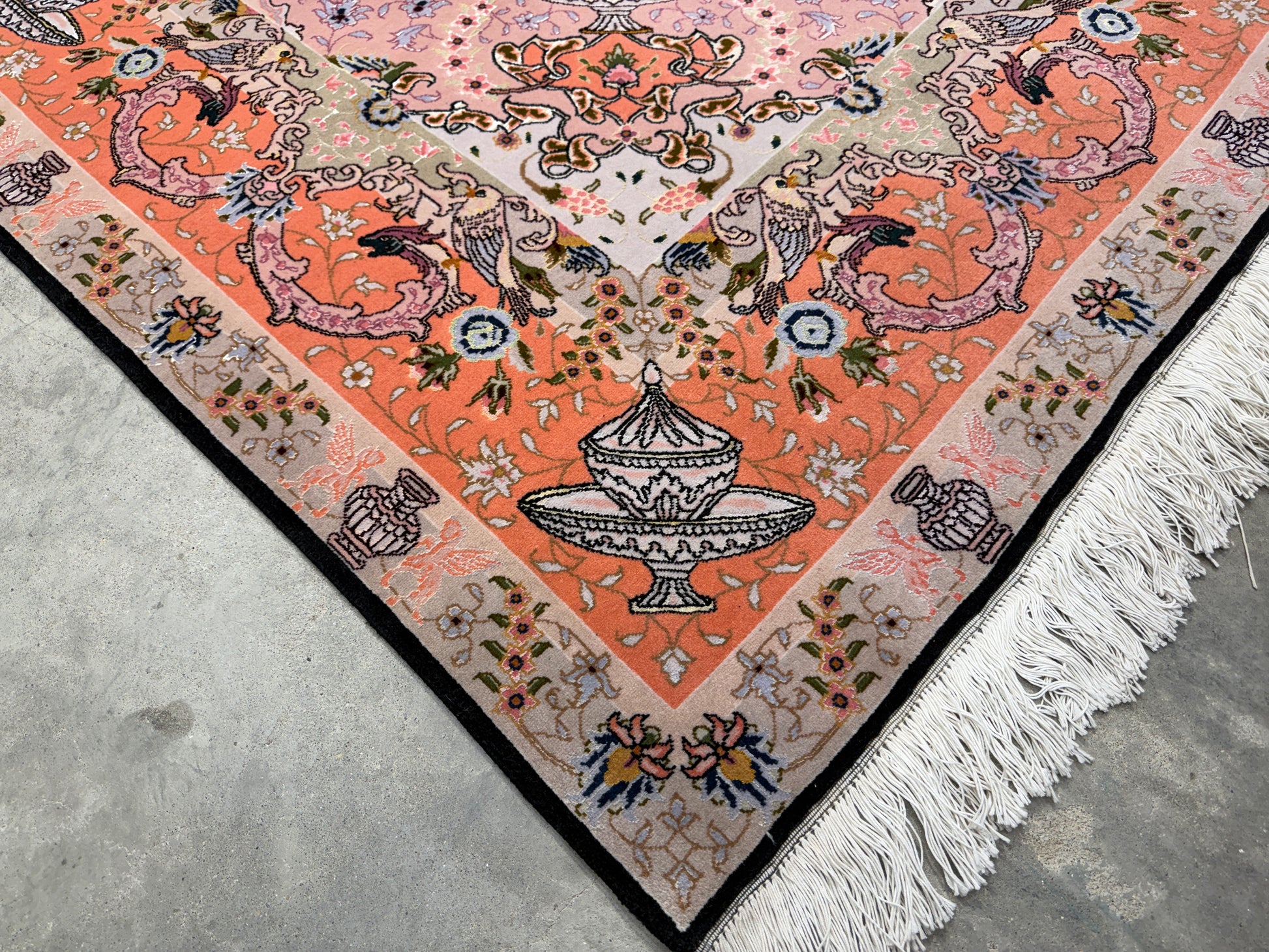 Hand-Knotted-60-Raj-Persian-Tabriz-Rug-6x10-7x10