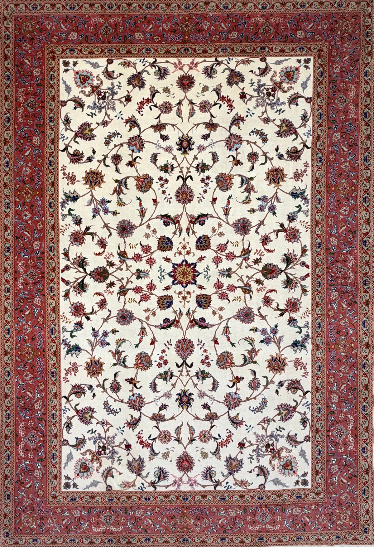 Hand-Knotted 60 Raj Persian Tabriz Rug - 6’8”x9’7”