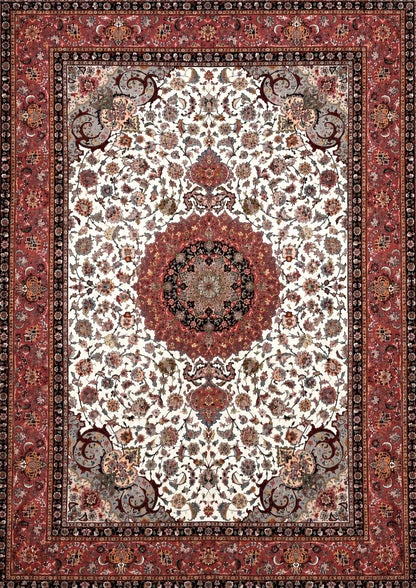 Hand-Knotted-60-Raj-Persian-Tabriz-Rug-8x11