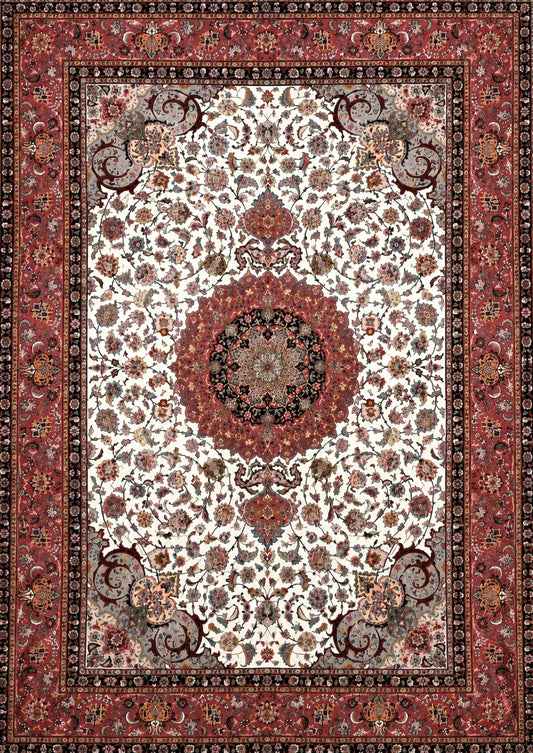 Hand-Knotted-60-Raj-Persian-Tabriz-Rug-8x11