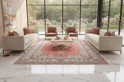 8'4"x12'3" Very Fine Hand-Knotted Wool & Silk Tabriz Rug