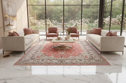 8'4"x12'3" Very Fine Hand-Knotted Wool & Silk Tabriz Rug