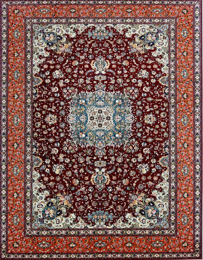 Hand-Knotted 70 Raj Persian Tabriz Rug - 8’x11’7”