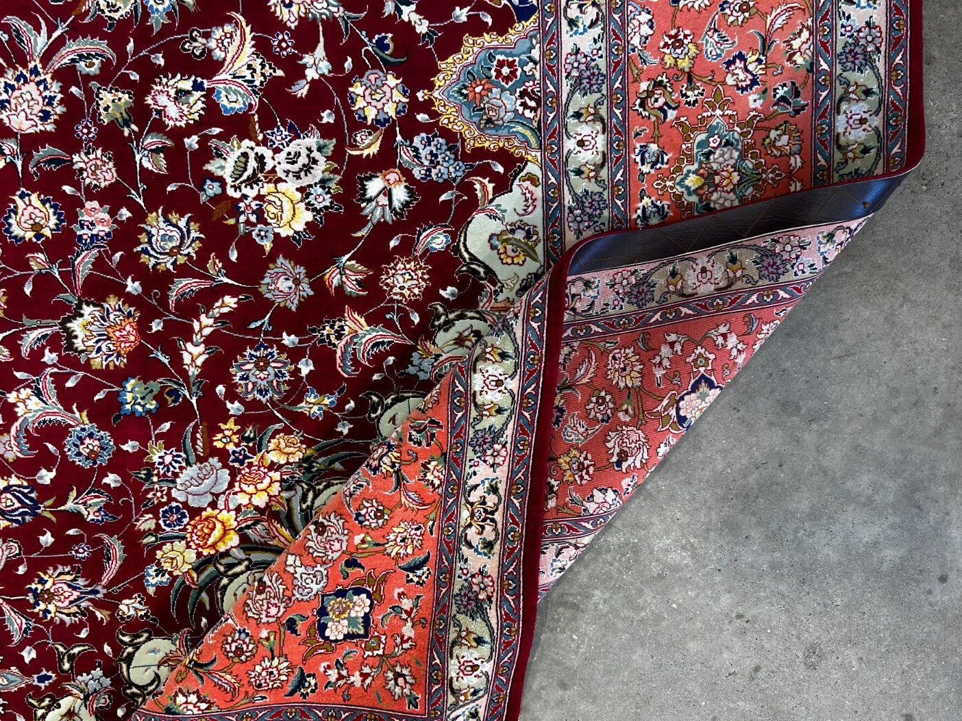 8'x11'7" Extra-Fine 70 Line Silk Foundation Hand-Knotted Wool & Silk Tabrize Rug