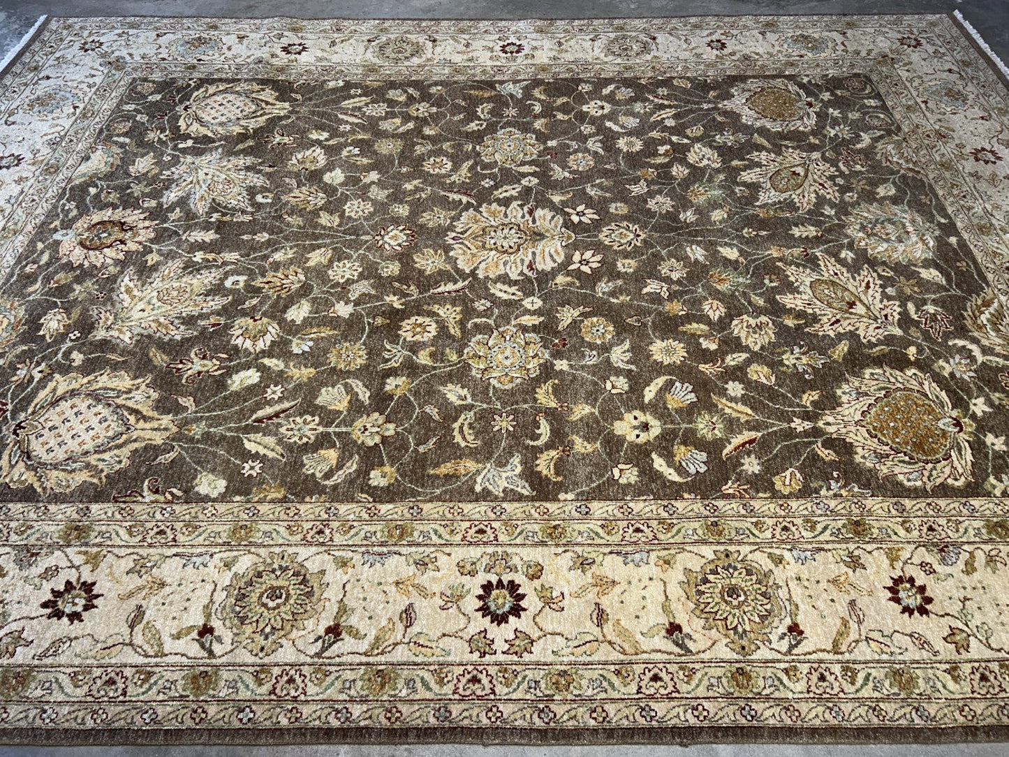 9'x12' Hand-Knotted 100% Wool Pile Agra Rug
