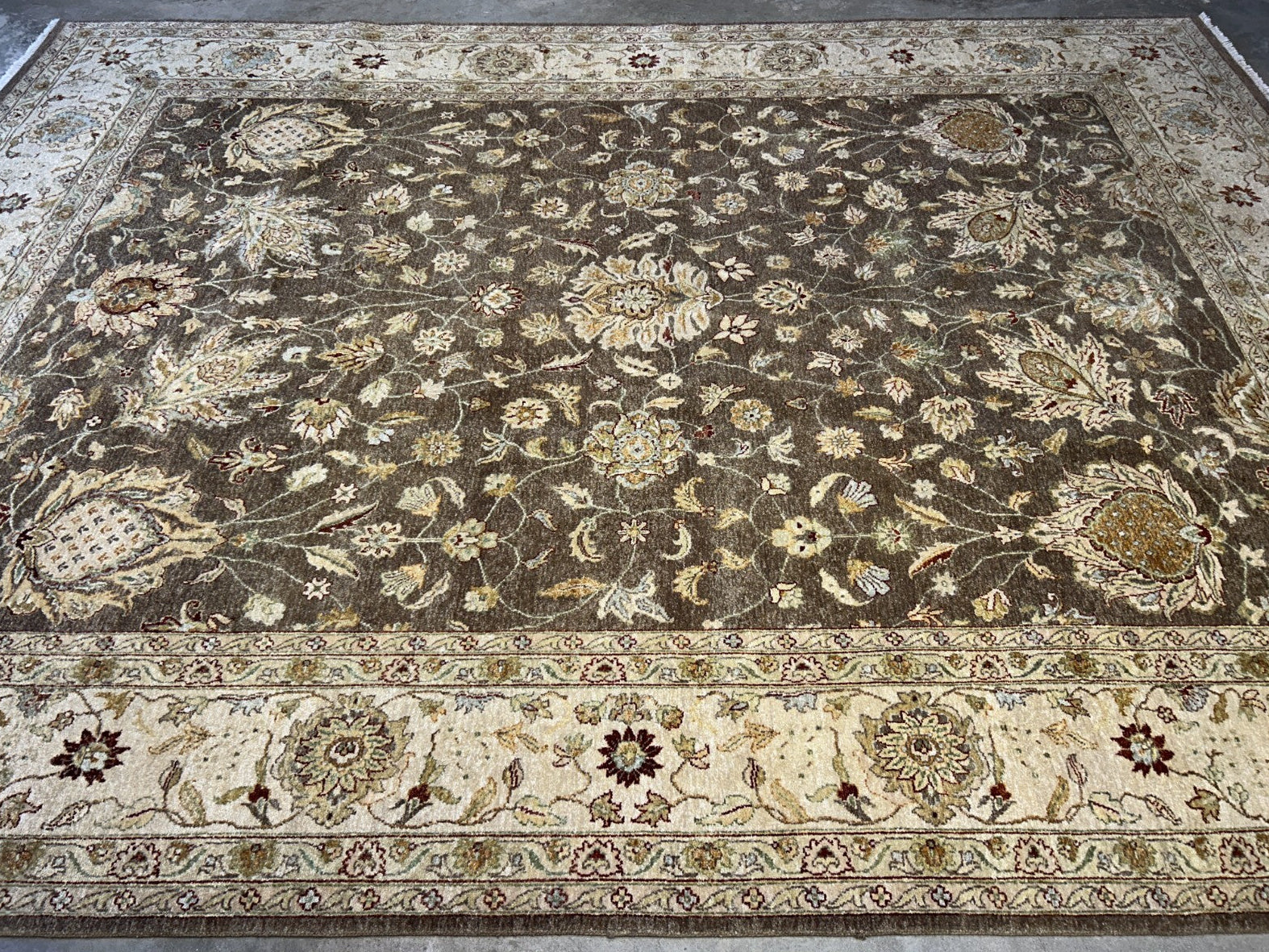 9'x12' Hand-Knotted 100% Wool Pile Agra Rug