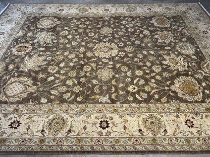 9'x12' Hand-Knotted 100% Wool Pile Agra Rug