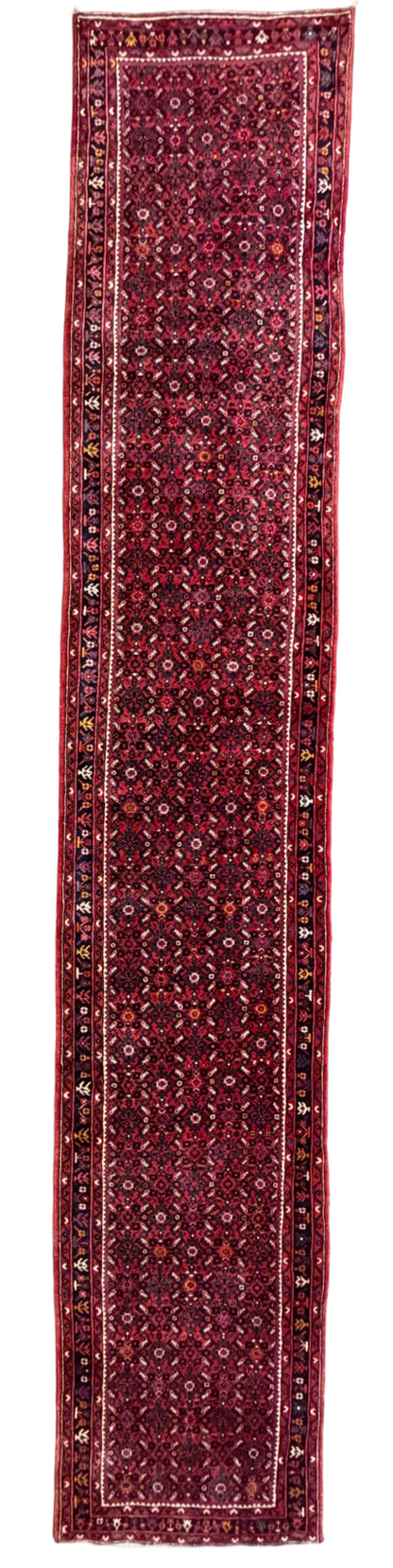 Hand-Knotted Antique Malayer Runner - 3’4"x19'2"