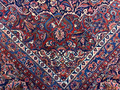 Hand-Knotted Antique Museum Piece Persian Kashan Rug - 10’x14’